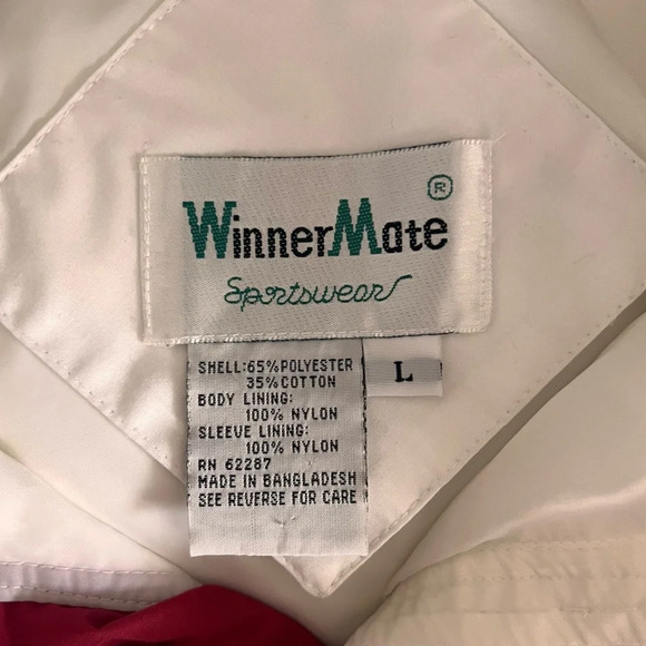 80s/90s Vintage WinnerMate Sportswear Sylvan White Windbreaker - Picture 7 of 10